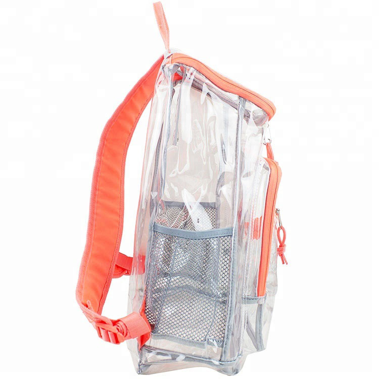   Mochila impermeable de PVC transparente para viajes escolares 