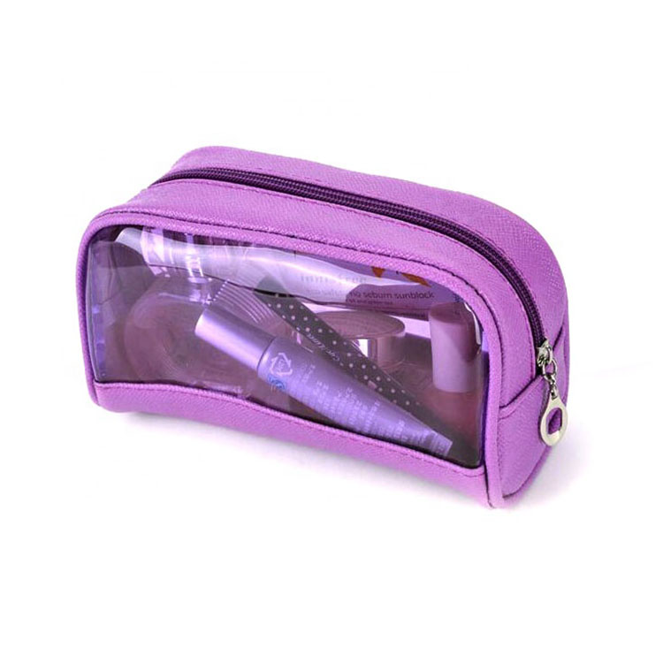   Moda ligera cremallera bolsa de cosméticos transparente 